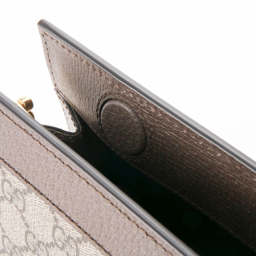 Gucci GG Supreme Chain Shoulder Bag OPHIDIA SM Beige - Picture 8 of 9
